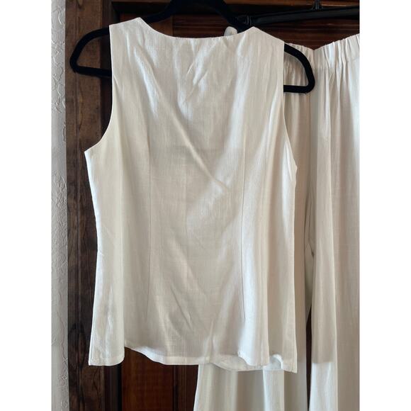 LNA KIANA LINEN PULL ON N PANT AND TOP SET MEDIUM - Picture 8 of 11